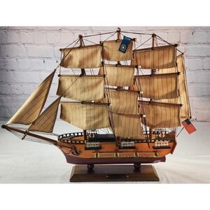 U.S.S Constitution Ship Model  Maritime Collectors Decor 14" tall x 18" long